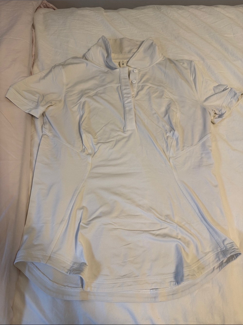 Lululemon size 4 White Women's Short-Sleeve Polo Top